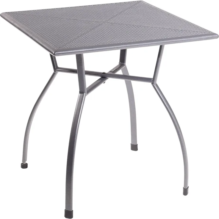 greemotion Toulouse Tisch, 70x74x70cm, Stahl, kunststoffummantelt, höhenverstellbar, eisengrau