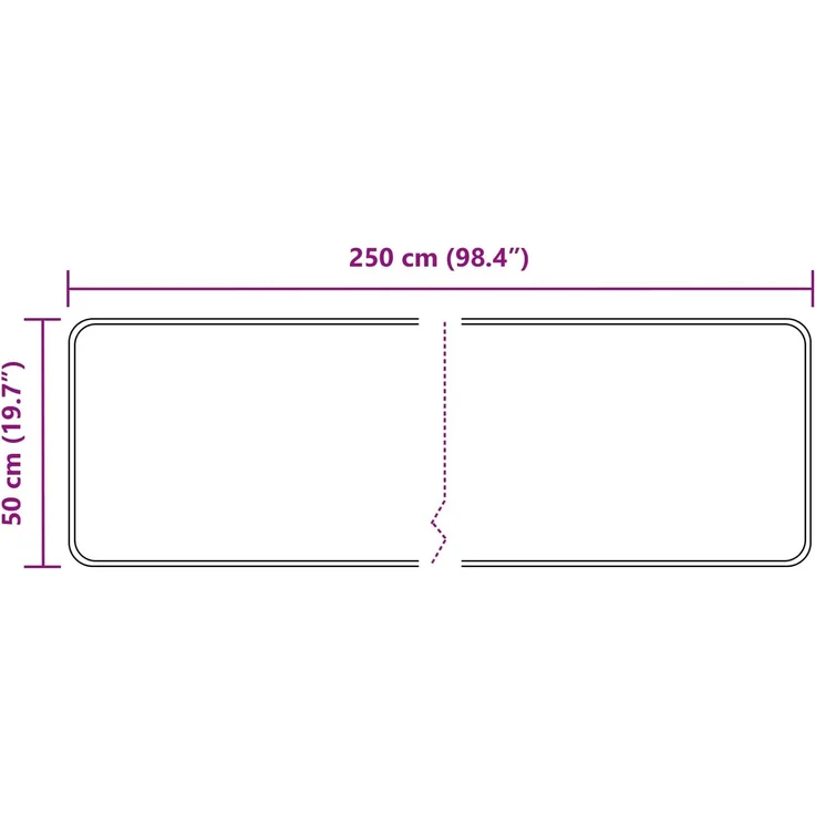 vidaXL Teppichläufer MARSA Grau 250x50 cm Polyester und PVC 42023185 – Bild 6