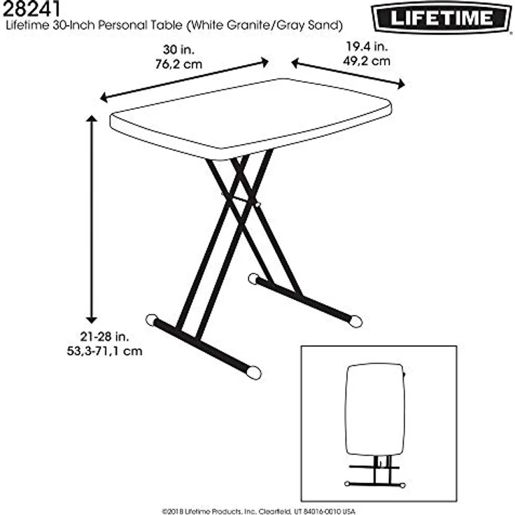 Lifetime 28241 | Kunststoff Klapptisch für Balkon, – Bild 3