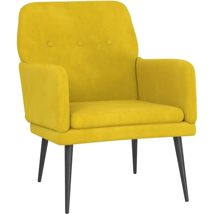 vidaXL Sessel Gelb 62x79x79 cm Samt 351410