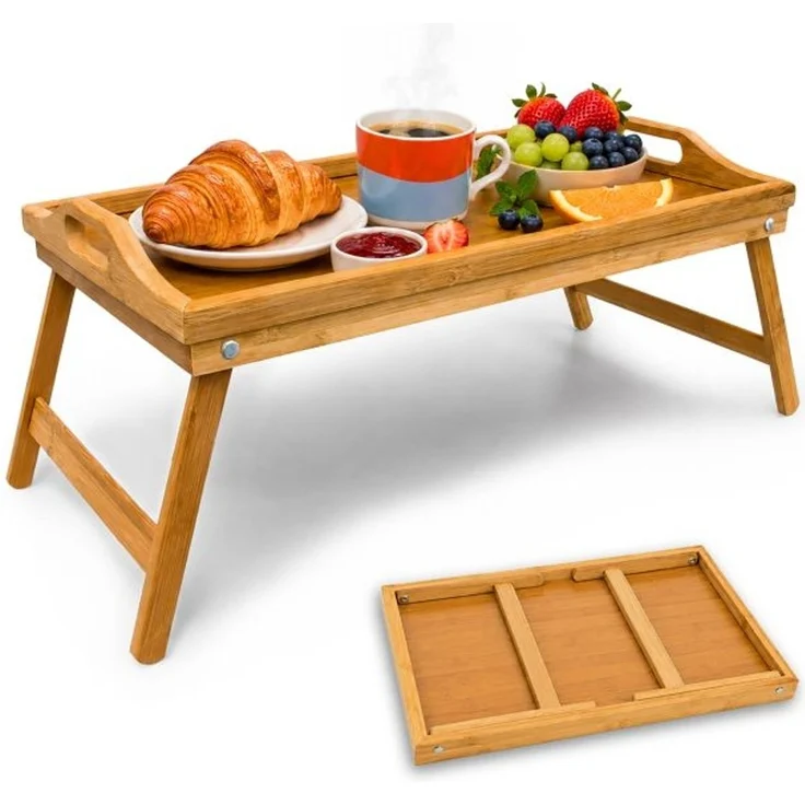 Relaxdays Bambus Betttablett – Bild 1