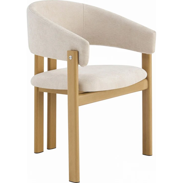 2 Esszimmerstühle aus Metall in Holzoptik, bequem und atmungsaktiv, geeignet für Esszimmer, Wohnzimmer, Cafés, moderner Stil, Leinenstoff, Naturholzfarbe--Holz--61.5x52.5x83cm--YOUDENOVA – Bild 10