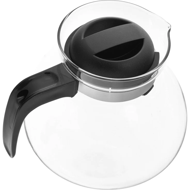 KADAX Hitzebeständige Teekanne mit Deckel, Glas, schwarz, 1,7L – Bild 7