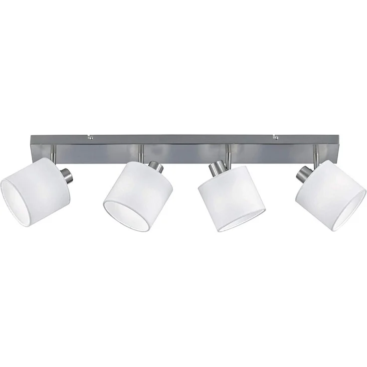 Deckenleuchte, silber weiß, Spots verstellbar, L 70 cm – Bild 2