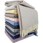 Wolldecke Merinowolldecke Plaid "Faro" Merinowolle-Kaschmir-Mix 140 x 200 cm, STTS