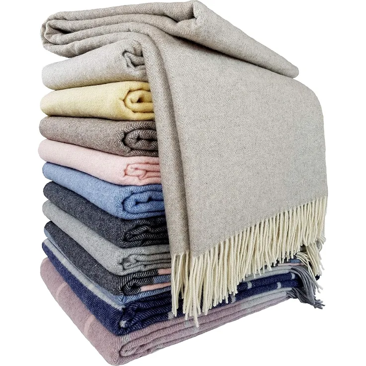 Wolldecke Merinowolldecke Plaid "Faro" Merinowolle-Kaschmir-Mix 140 x 200 cm, STTS