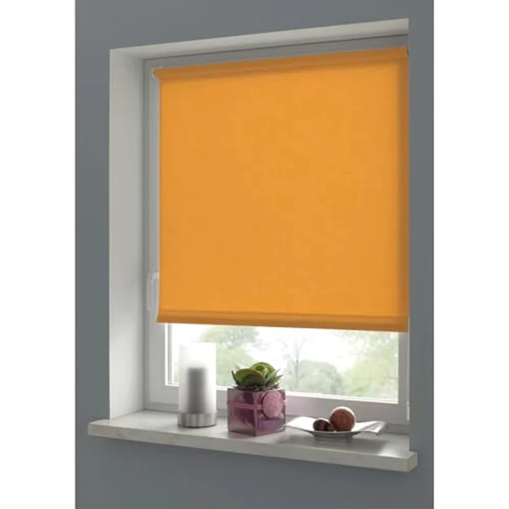 Gardinia Easyfix Rollo Uni, Orange, 150x45 cm – Bild 3