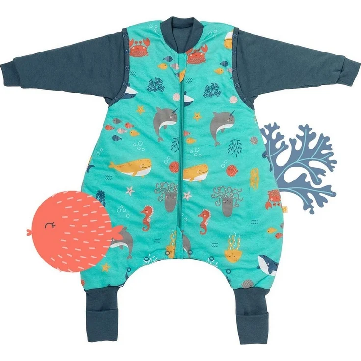 Schlummersack Kinderschlafsack, Schlafsack mit Füßen und umklappbaren Bündchen, 3.5 Tog OEKO-TEX – Bild 1