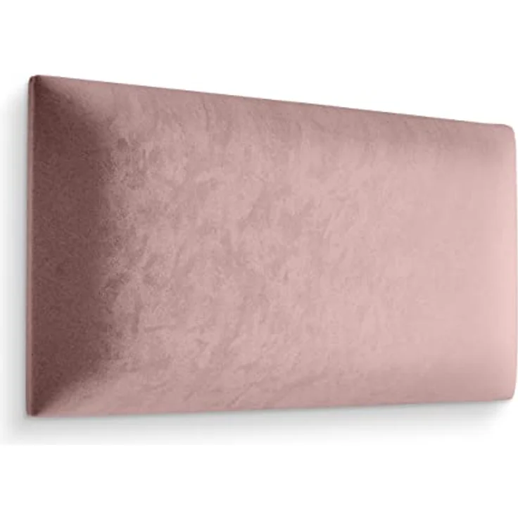 Muralo Samt Wandkissen Stoff Polsterpaneel Schlafzimmer Wohnzimmer Bett Wandpolster Bettkopfteil Lendekissen Modern Luxus Gepolstert Polster Paneel (Hellrosa, 50x40 cm) – Bild 5