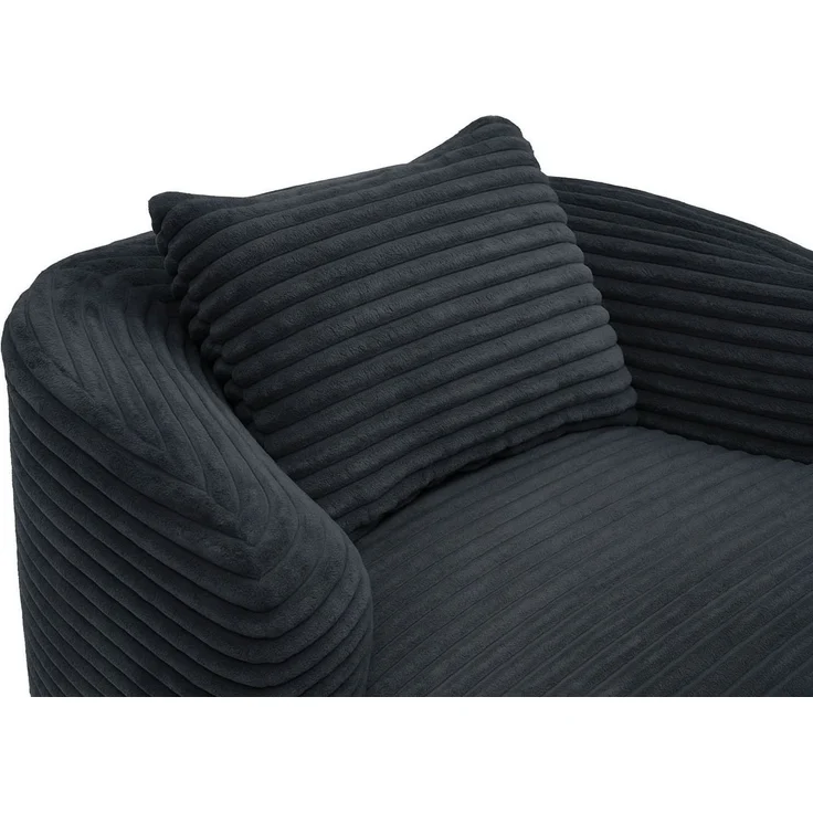 Sessel HWC-P18, Loungesessel Relaxsessel Polstersessel Cocktailsessel, Stoff/Textil Cord (370g/m²) ~ dunkelgrau – Bild 6