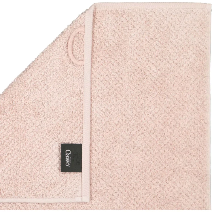 CAWÖ Handtuch, 3er Pack - Pure, Walkfrottier, Struktur-Design, Baumwolle, einfarbig Puder 50x100cm – Bild 3