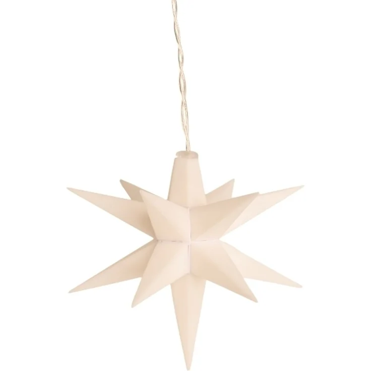 Det Gamle Apotek LED-Lichterkette 3 Sterne 14 Zacken 6/18 Timer Dia. 10 cm Weiß exkl. 3xAA