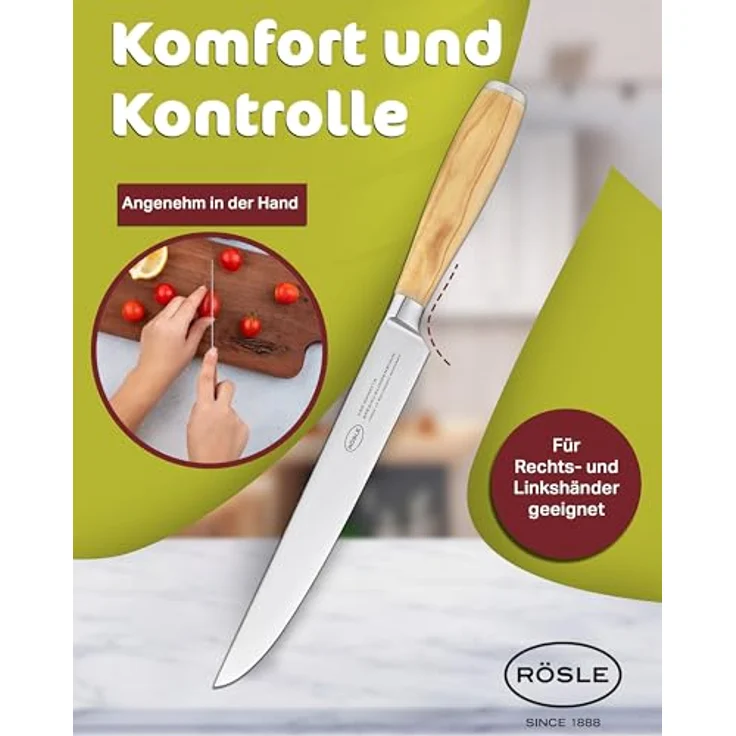 Roesle Artesano Olivenholz Fleischmesser 19 cm – Bild 6