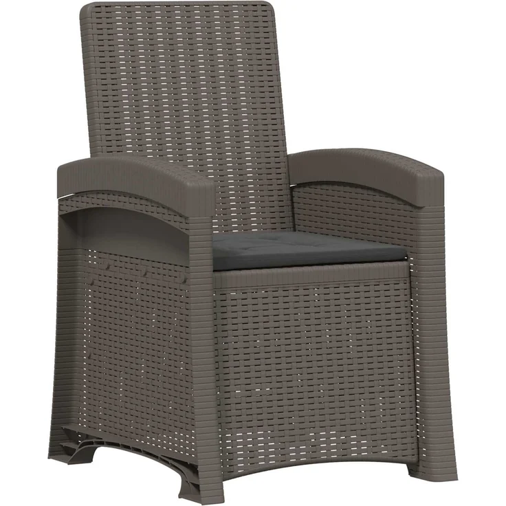 vidaXL Liegesessel Garten Rattan-Optik 2 Stk. Hellgrau und Anthrazit 8012029 – Bild 4