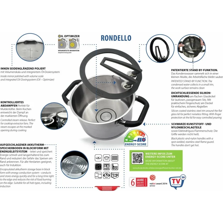 ELO Topfset Rondello Edelstahl 4 teilig – Bild 3