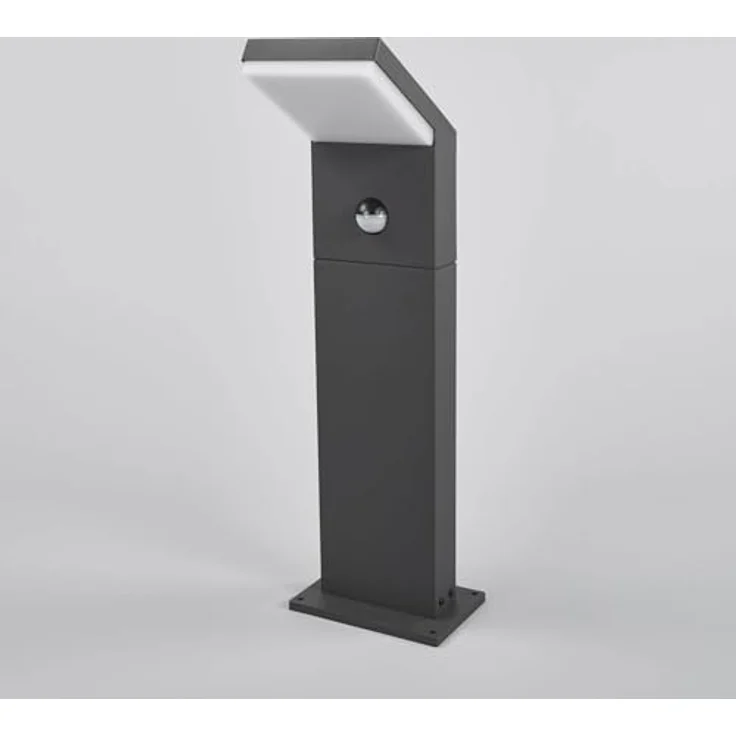Arcchio LED Außenleuchte Yolena, spritzwassergeschützt mit Bewegungsmelder, schwarz, Aluminium, 1-flammig, Pollerleuchte – Bild 5