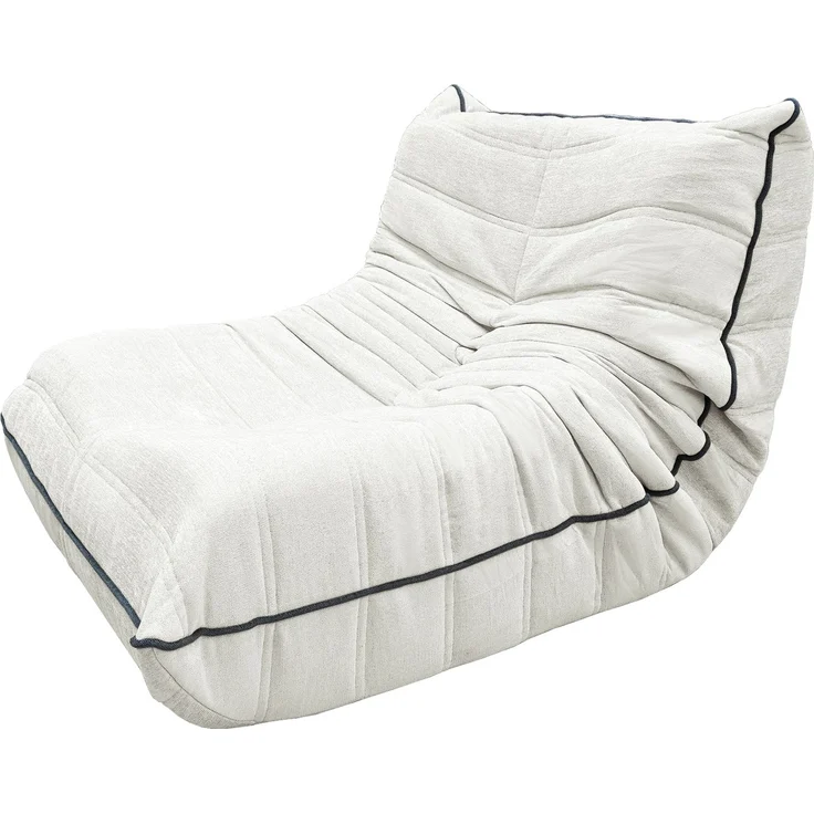 Niedlicher Raupen-Sitzsack, Sitzsacksofa, Bodensofa, Bodenstuhl mit Rückenlehne für Wohnzimmer und Schlafzimmer – Weiß – 70 x 96 x 64,5 cm – YOUDENOVA – Bild 7