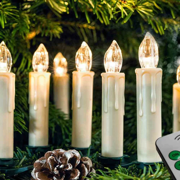 LED Erweiterungsset Innen 5St Christbaumkerzen Weihnachtsbaum Baumkerzen Kerzen