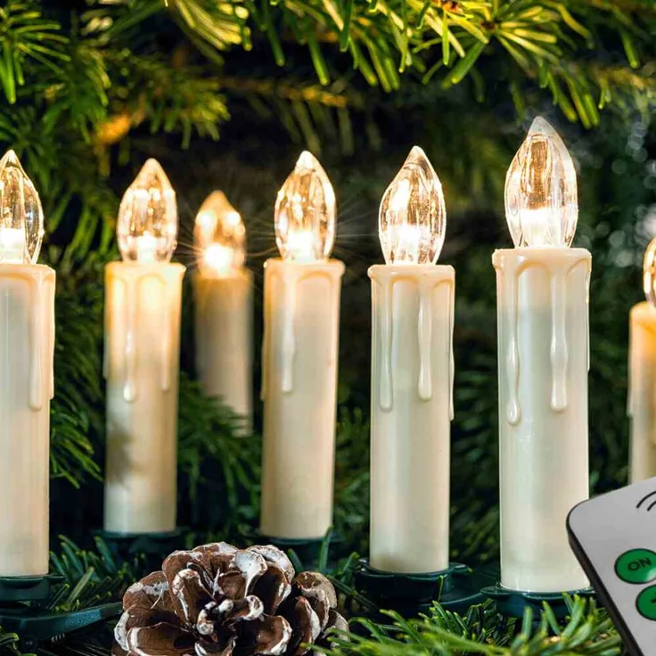 LED Erweiterungsset Innen 5St Christbaumkerzen Weihnachtsbaum Baumkerzen Kerzen