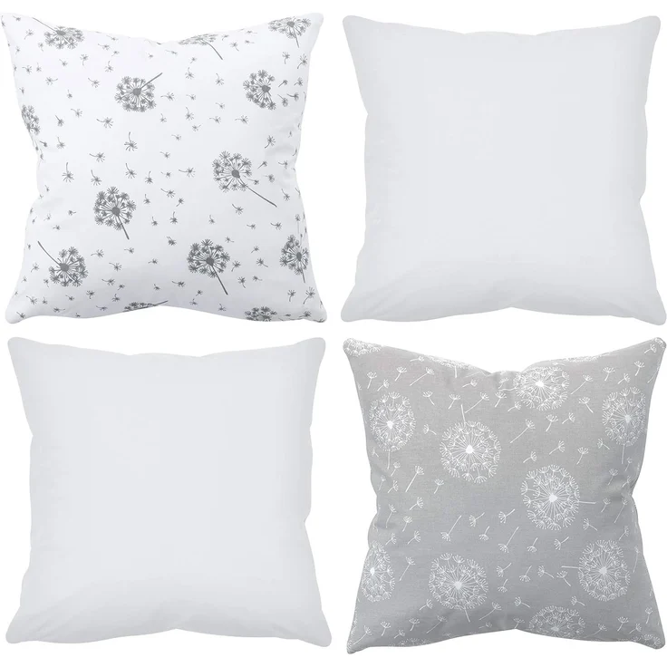 Amilian Dekokissen 4er Set - Dekokissen mit Füllung - 50x50 cm - Deko Kissen – Bild 1