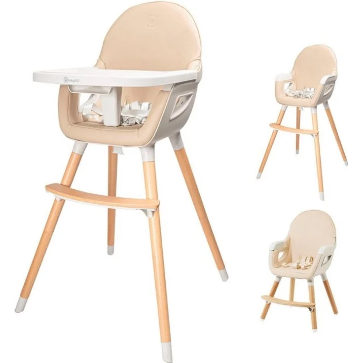 BabyGo Hochstuhl Skandi mitwachsend beige – Bild 4