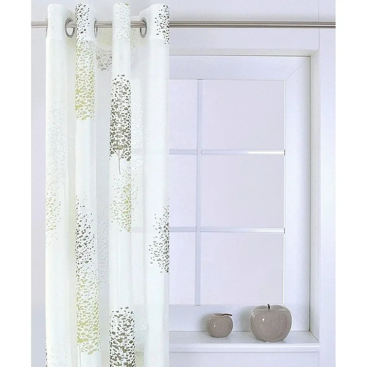 Kutti Vorhang Belinda (1 St), Ösen, halbtransparent, Ausbrenner, Gardine, halbtransparent, Ausbrenner, bedruckt, Viskose-Polyester