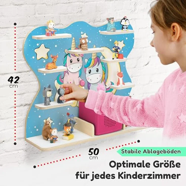 stadtecken Kinderregal Nachteule, Regal für die Toniebox und ca. 50 Tonies – Bild 3