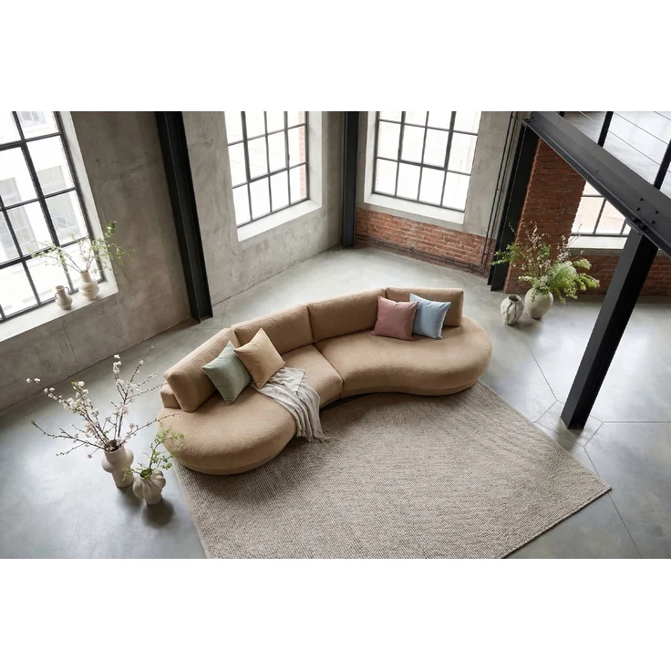 KAWOLA Big Sofa PADANA Stoff creme 86 x 166 x 410 cm – Bild 6