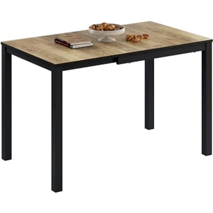 Esstisch Granny Eiche rustikal/Anthrazit 120 x 70 cm ausziehbar Vicco – Bild 8