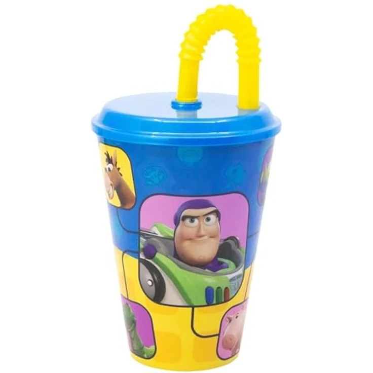 Disney Toy Story Kinderbecher 430 ml Tumbler mit Deckel und Strohhalm – Bild 1