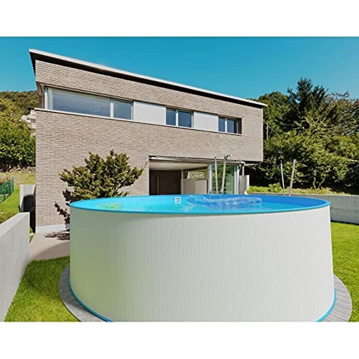 Planet Pool Rundpool Stahlwandpool rund Größe wählbar, 120 cm tief, Sta (Einzelbecken, 1-tlg), verzinkte Stahlwand – Bild 6