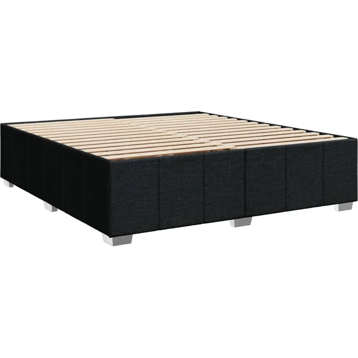 vidaXL Boxspringbett mit Matratze Schwarz 180x200 cm Stoff 3285493 – Bild 5