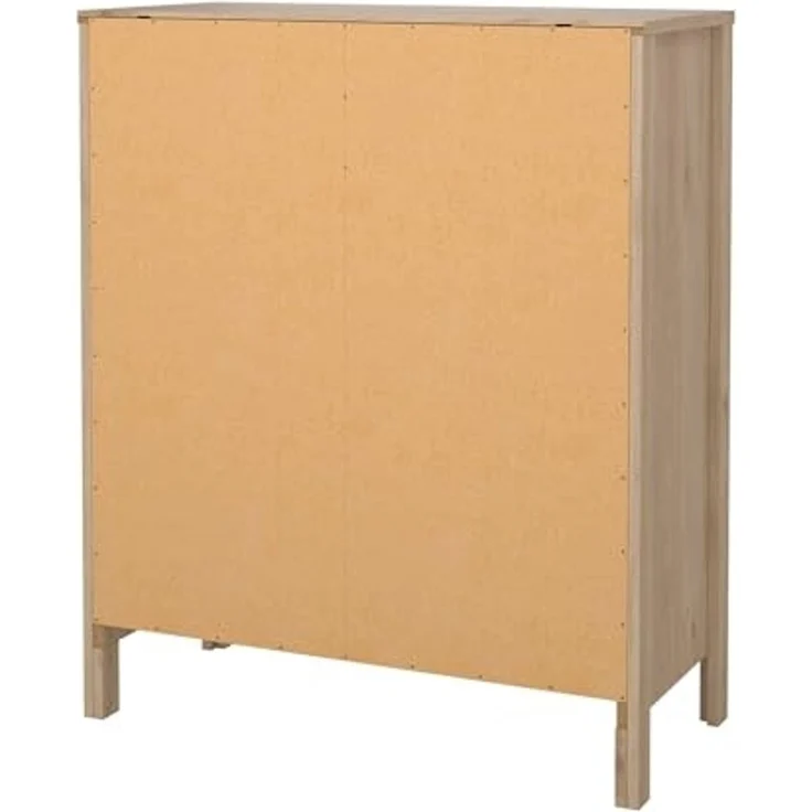 Dmora - Kommode Jeanine, Mehrzweckkommode, Schlafzimmerkommode, Schrank mit Schubladen, 82x38 h99 cm, Eiche – Bild 5