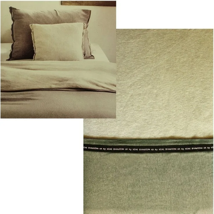 KH-Haushaltshandel Bettwäsche Winter Wende Bettwäsche 135 x 200 + 80x80 cm, cremebeige, Flanell, taupe, uni/einfarbig 100% Baumwolle