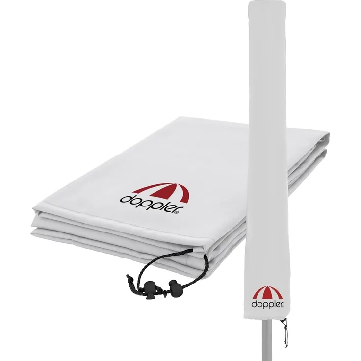 Doppler Gartenschirm Hülle Jack für Mittelmast-Schirm I Schutzhülle für Sonnenschirm mit max. Durchmesser 350cm I witterungsbeständige Schirmabdeckung mit Reißverschluss & Bedienstab