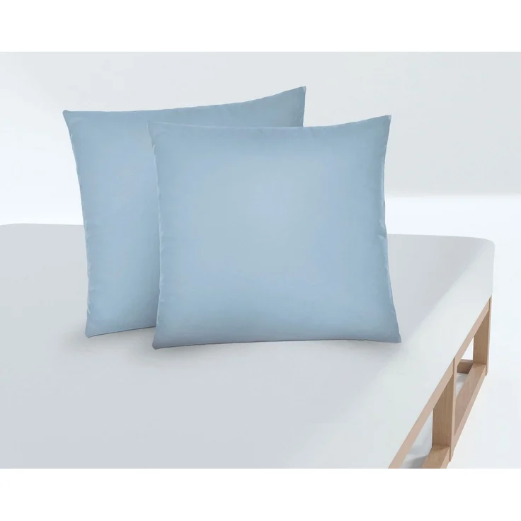 biberna Feinjersey-Kissenbezug, 2-teilig, eisblau, 40x40 cm – Bild 2