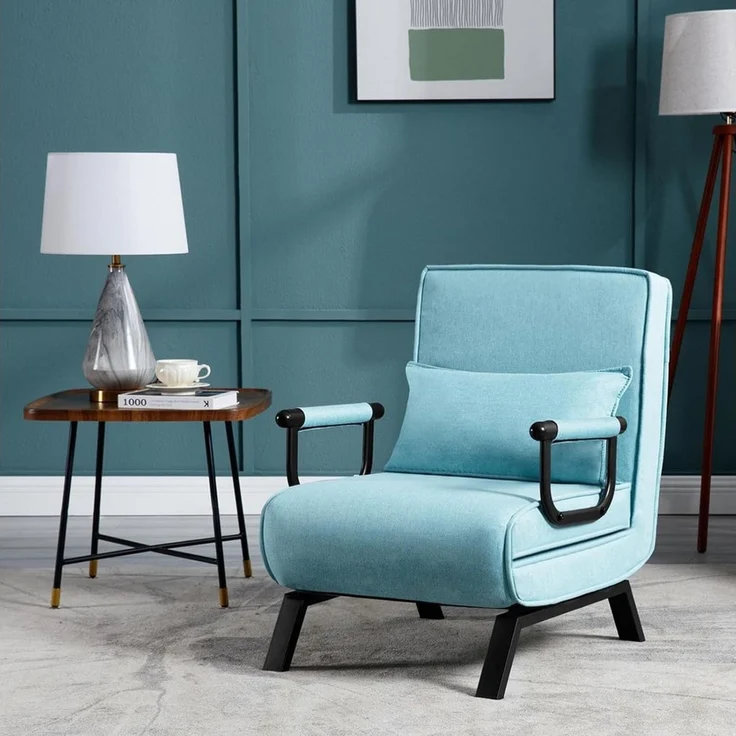Woltu Schlafsofa, 1 Teile, Schlafsessel 3 in 1, mit Bettfunktion, Sofabett Gästebett – Bild 3