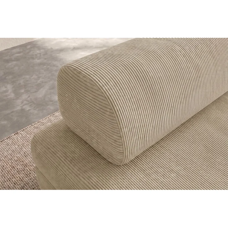 2-3-Sitzer-Schlafsofa aus beigefarbenem Cord – Bild 2