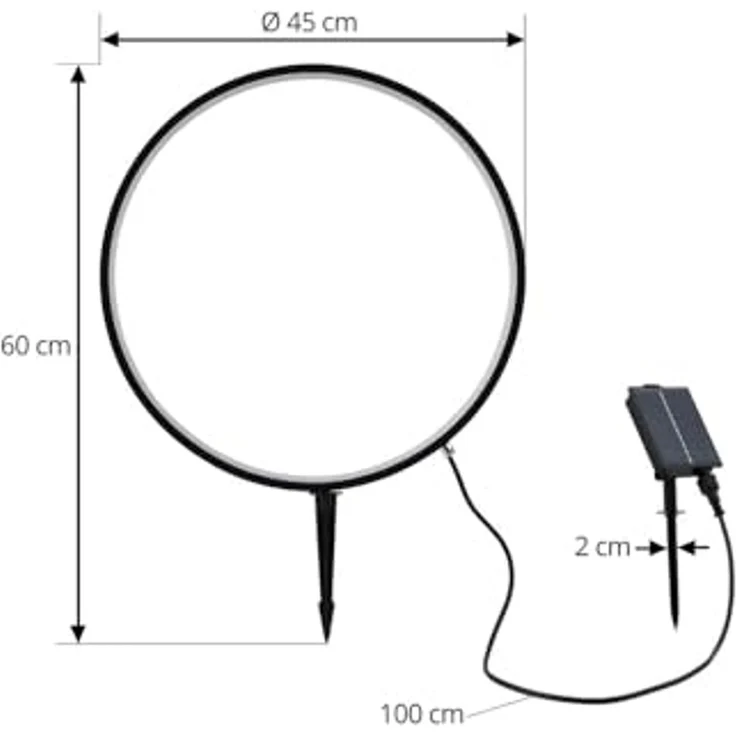 Lindby Außen-Stehlampe Syrene, LED, Metall, Schwarz warmweiß IP65, 1 x 0,24 W LED, warmweiß – Bild 5
