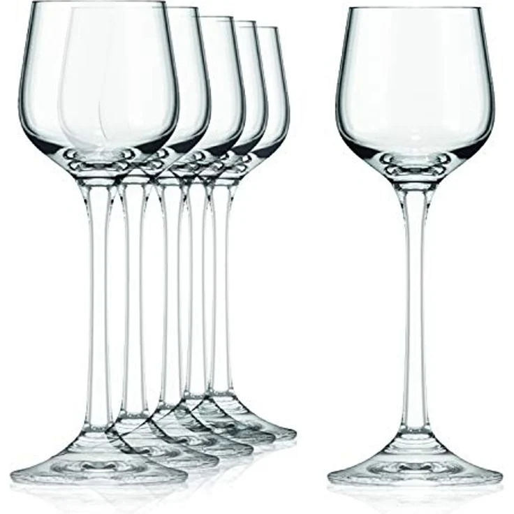 SAHM Likörglas Likörgläser Set 6 STK - 60 ml Likörgläser mit Stiel, Edles Glas – Bild 1