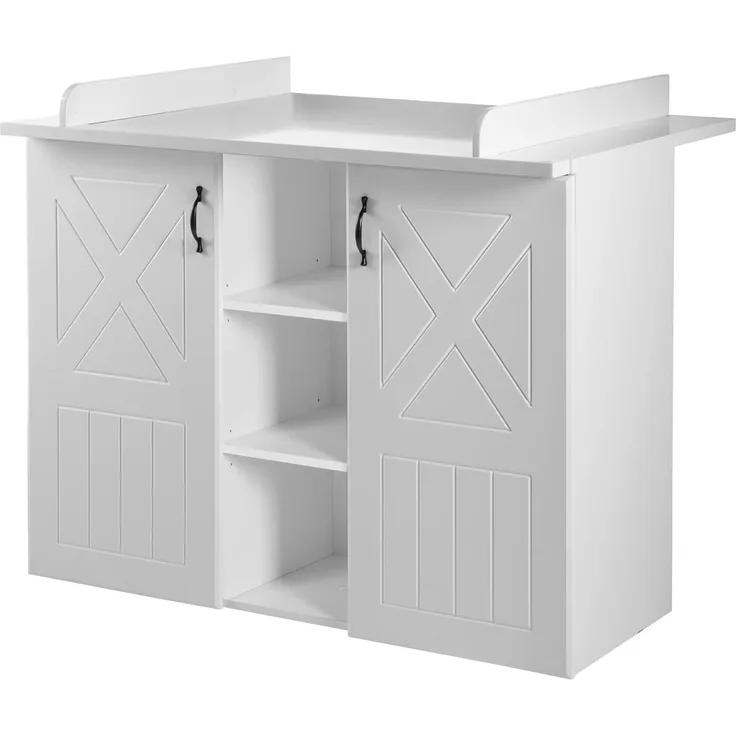 roba Wickelkommode 'Constantin' mit Wickelansatz - Landhausstil - Weiß