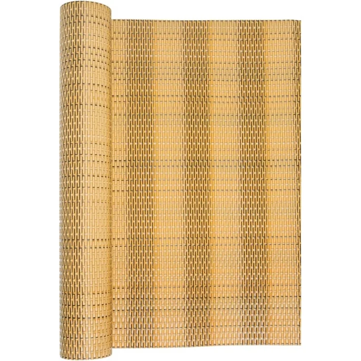 vidaXL Balkon-Sichtschutz Hellbraun 400x80 cm Poly Rattan 156268 – Bild 3