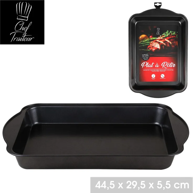 Chef Traiteur 44,5 x 29,5 x 5 cm Backblech Backofenblech Ofenblech 26879