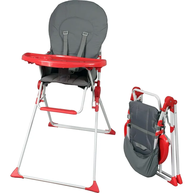 Hochstuhl Bambisol Rot Grau PVC 6 - 36 Monate