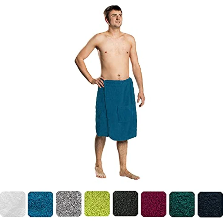 Lanudo Saunatuch Lanudo® Herren Saunakilt Pure Line, 100% Baumwolle, 400g/m, antibakter – Bild 3