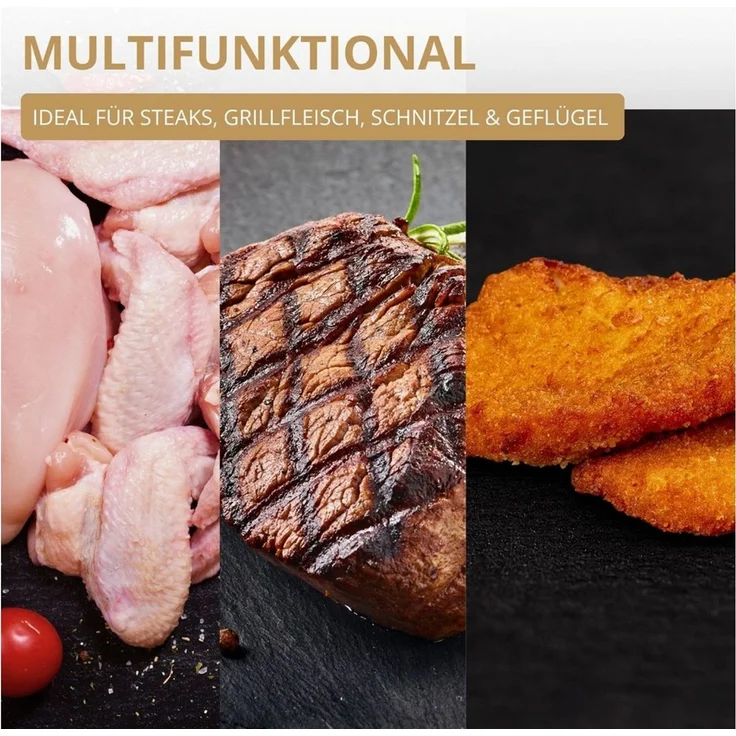 WESTMARK Fleischklopfer Robusto-Spezial Black Edition – Doppelseitiger Schnitzelklopfer, griffige Haptik – Bild 2