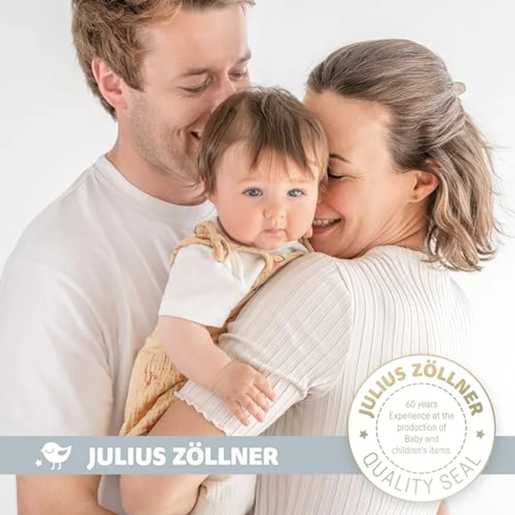 Julius Zöllner Stillkissen Mikroperlen-Füllung, 190 cm, Bezug aus 100% Baumwollmusselin, Denim, schadstoffgeprüft – Bild 7