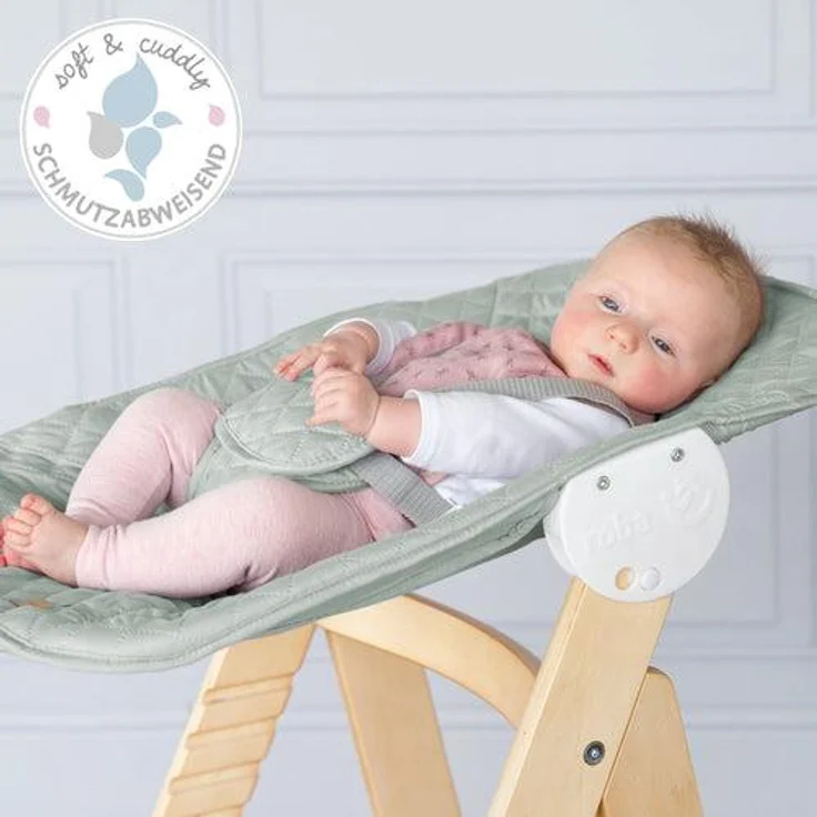 roba Treppenhochstuhl 'Born Up' - Set 2 in 1 - 'roba Style' Frosty green - ab Geburt - Natur – Bild 12