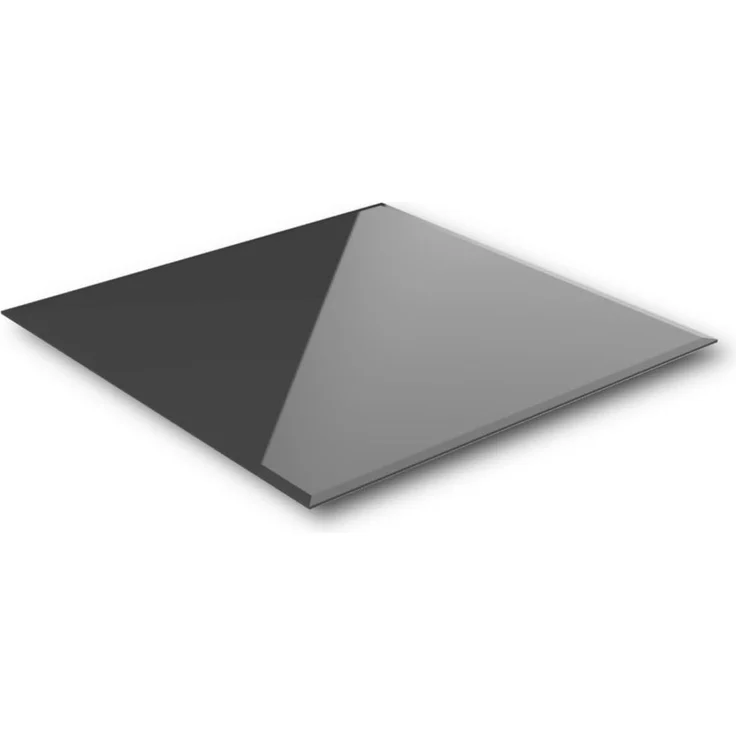 HOOZ Tischplatte Kaminplatte (Schwarz, 1 St, ESG-Sicherheitsglas), mit hochwertigem Facettenschliff – Bild 1