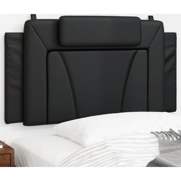 vidaXL Kopfteil-Kissen Schwarz 100 cm Kunstleder 374774 – Bild 1